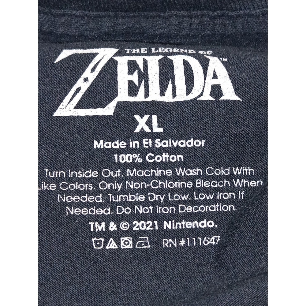 Nintendo Zelda Ocarina of Time T Shirt XL Black Graphic Tee 2021 Gamer Video - Picture 7 of 8
